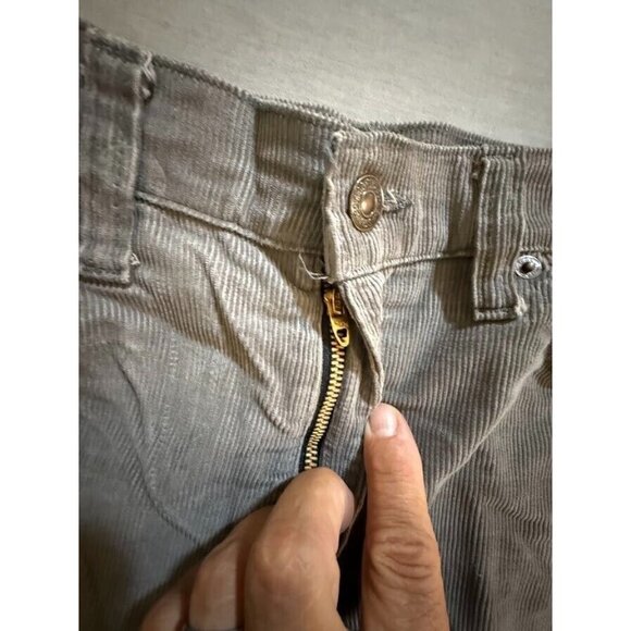 Levi Strauss & CO. 517 1555 Corduroy Jeans Mens 34 Gray Pocketed Men 34X28 USA - Picture 2 of 11